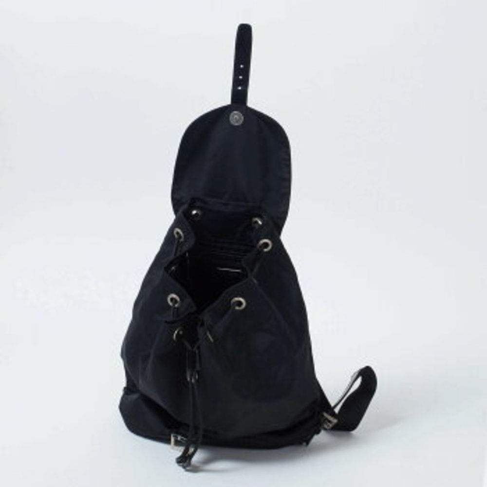 Nylon Tesuto Backpack Rucksack Backpack Black - image 6